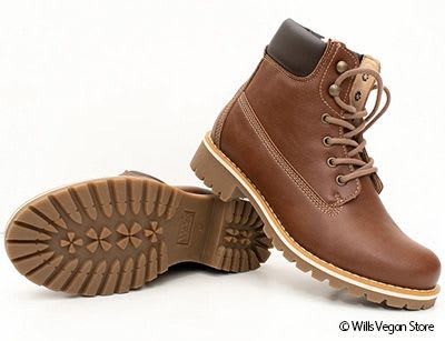 Vegan leather boots.