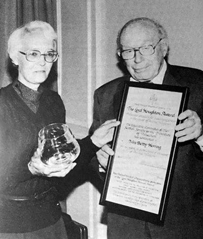Lord Houghton with award certificate