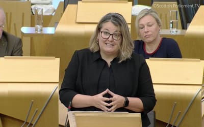 Ruth Maguire MSP speaking at the Scottish Parliament debate on greyhound racing