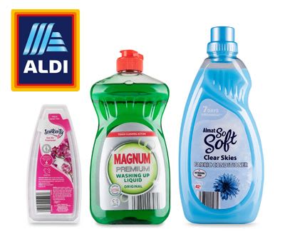 Aldi cleaning products.