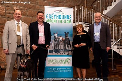 MSPs at greyhound conference in Edinburgh.