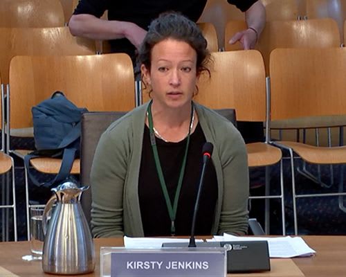 OneKind Kirsty Jenkins in Scottish Parliament